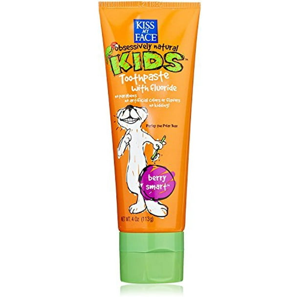 Kiss My Face Gentle Toothpaste with Fluoride for Kids 4 oz Berry
