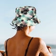 thumbnail image 4 of Bucket Hat Cotton Double-Side-Wear Reversible Sun Hat for Women Men, Summer Vaca, 4 of 5