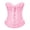 Pink, variant on Women's Ruffled Jacquard Sweetheart Corset, JIANLAI Strapless Bustier Waist Cincher Corset Top