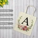 thumbnail image 3 of Bolsas de mano personalizadas con iniciales florales para mujer, letras A, bolsas de lona, ​​bolsas de comestibles reutilizables para damas de honor, bodas, despedidas de soltera, fiestas de cumpleañ JAMW Sencillez, 3 of 5