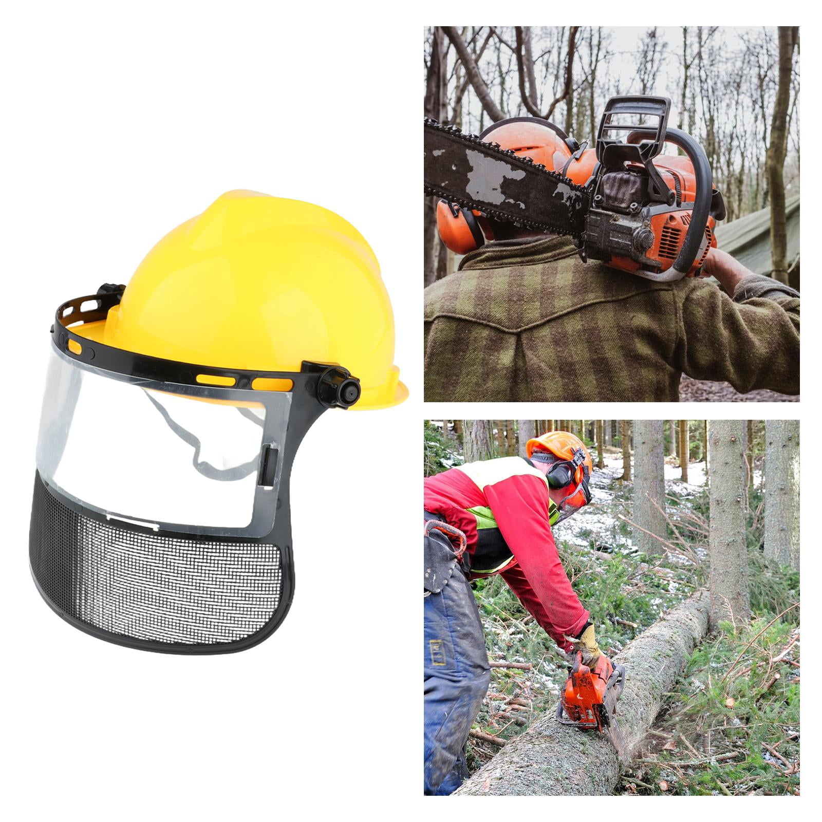Zxpjkyu Trimmer Hard Hat Face Shield Professional Protection for Trimming Work Universal