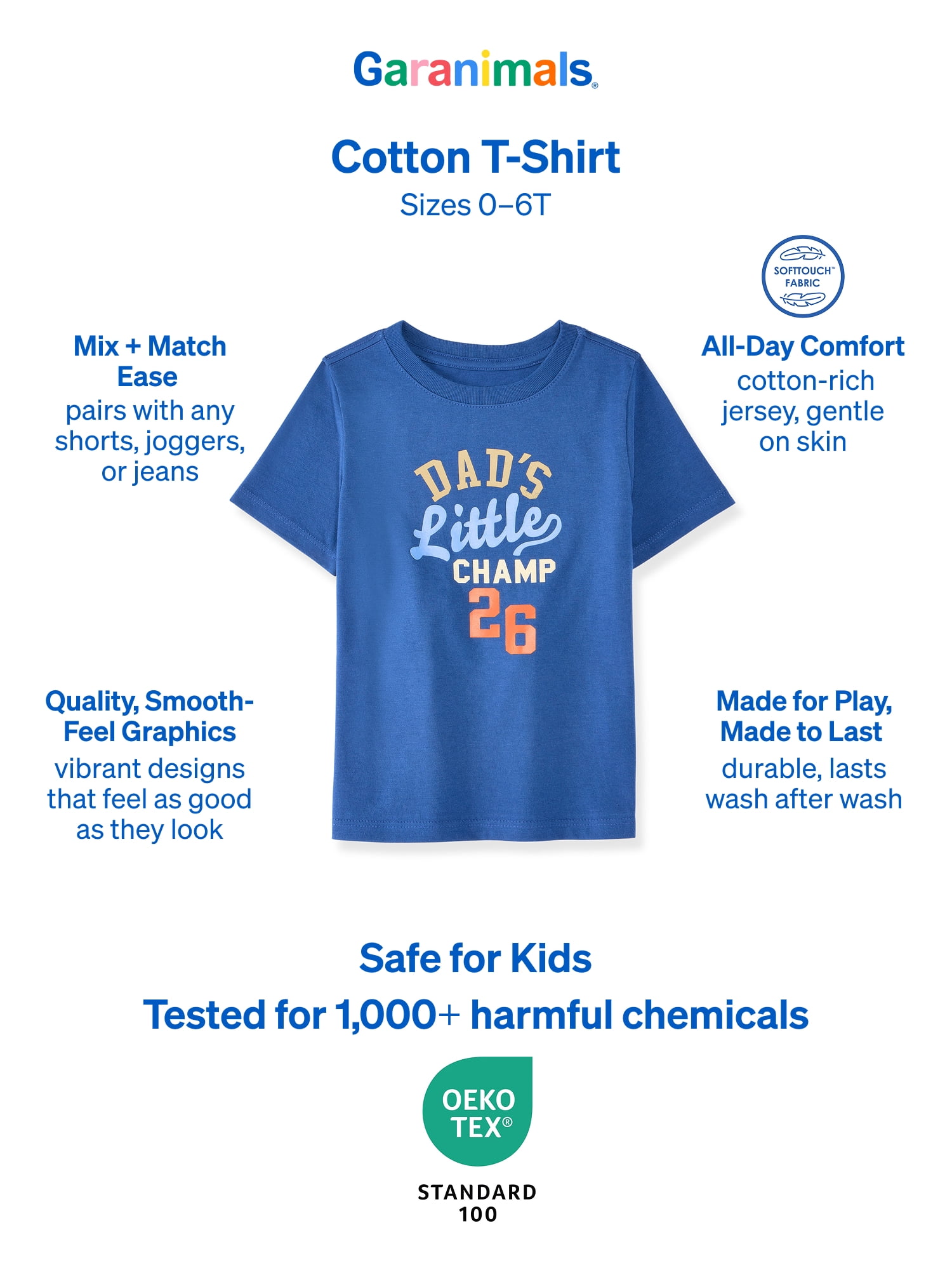 Garanimals Baby & Toddler Boys Shirts, Single & 3-Pack, Sizes 0-6T