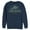 Navy Blue, variant on Men's Jurassic World Water Ripple Logo Sweatshirt Athletic Heather Small