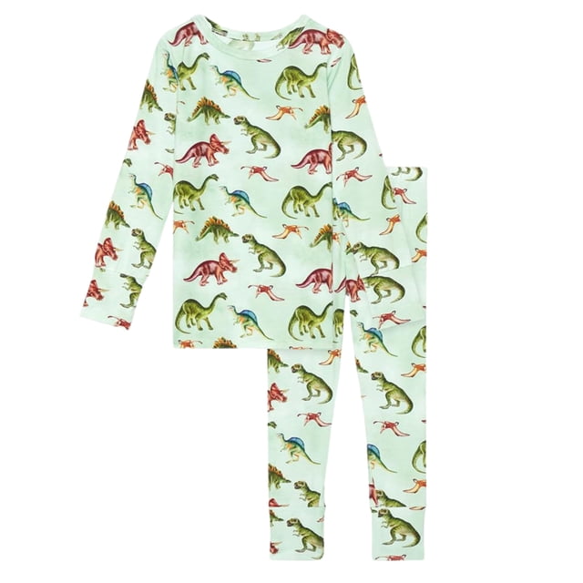 Pijama Posh Peanut Buddy para niños, manga larga, viscosa, bambú