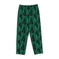 thumbnail image 4 of Goofa Mint Bird Feathers Printed Soft Pajama Pants for Women, Wide Leg Comfy Casual Lounge Yoga Pants-X-Large, 4 of 9