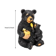 Cute Garden Decor Outdoor Decor Resin Ornaments, LED Lights, Garden Statues, Love Bear Statues, Outdoor Lights, Garden Decoration Gifts