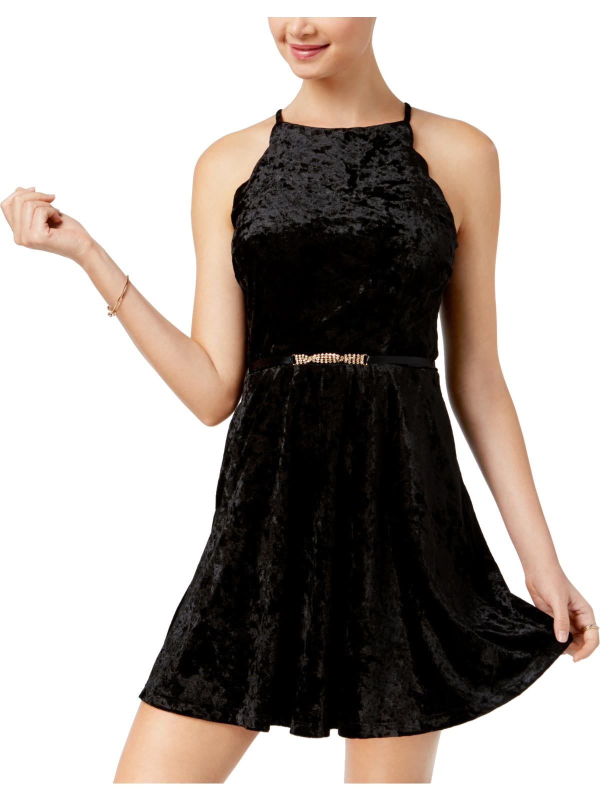 Robe Xhilaration Junior/femme Velours Noir Zip Avant - Taille S - Neuve Avec étiquettes