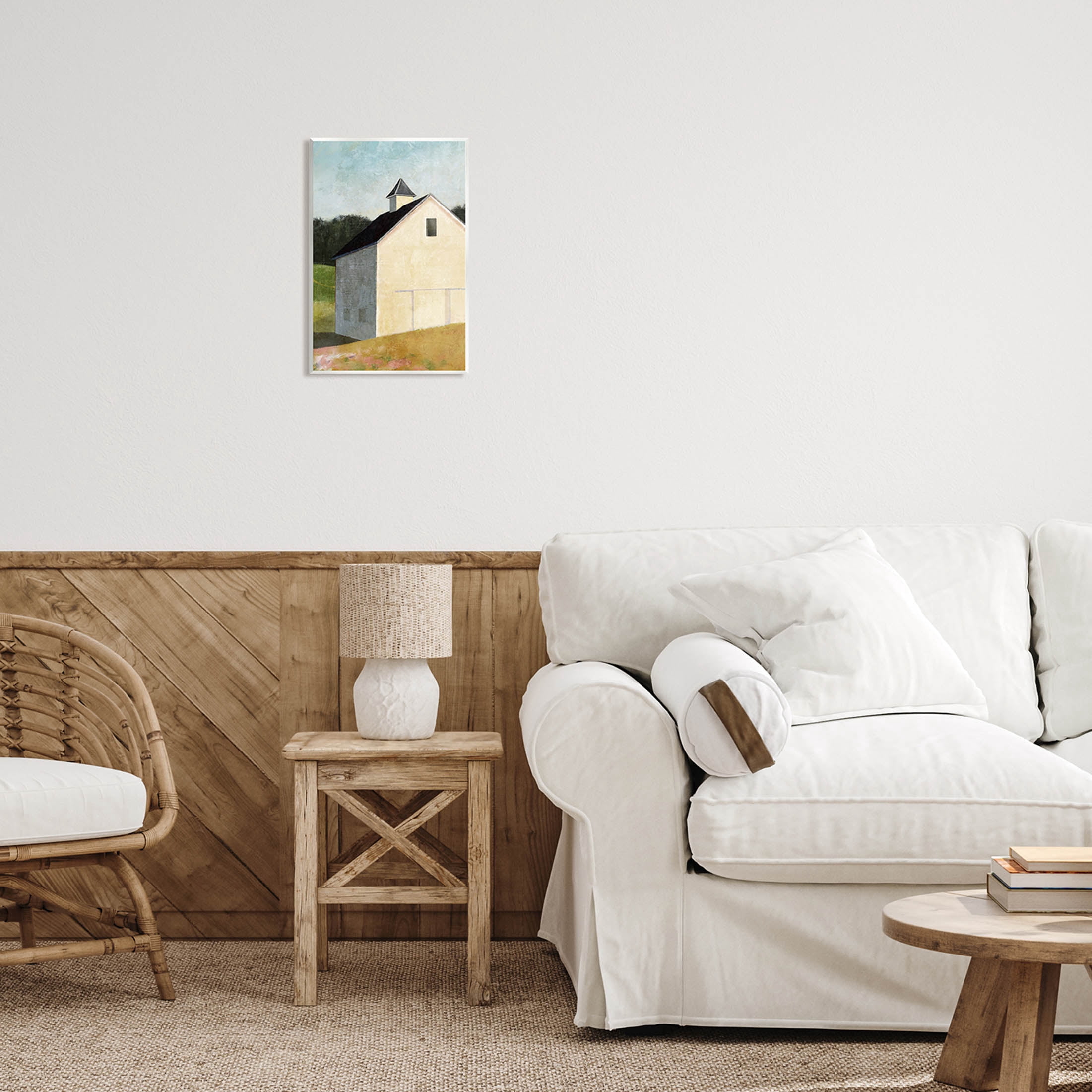 Stupell Industries Countryside Hills Barn Scenery Painting Unframed Art Print Wall Art, Design by Suzanne Nicoll