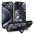 thumbnail image 1 of Gukalong Funda Para Teléfono Para Iphone 15 Pro Max 6,7 Pulgadas, Flores Blancas, Flores De Cerezo, Funda Delgada Para Teléfono Con Soporte De Correa, Resistente A Los Golpes, Protección Anti-Arañazos, 1 of 5