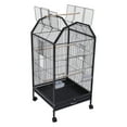 thumbnail image 4 of Miumaeov Black Iron Parakeet Bird Cage with Stand Metal Panorama Pet Bird Flight Cages with Wheels Feeding Cups and Standing Poles, 4 of 12