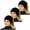 3PK Solid Black, variant on 3 Pack Women Ponytail Beanie, Stretch Cable Knit Messy High Bun Hat, Warm Winter Hat with Ponytail Hole
