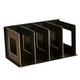 thumbnail image 2 of Luzkey Wooden Desktop Bookshelf Portable Simple File Holder Multifunctional File Organizer DVD Rack Display Shelf for Desk Dorm Home Black, 2 of 8