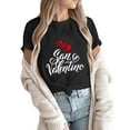 thumbnail image 5 of DWRGQD Valentines Women's T-Shirts Women's Valentine's Day SanValentine Print Round Neck Short-Sleeved T-Shirt Top Valentine's Day Clothing 2025 Romantic Trend Casual Wear L, 5 of 6
