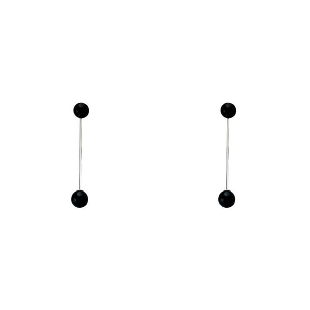 Sonducket broche de perlas pines de esmalte estilo simple joyería chal decoración regalo de vacaciones día de san valentín perlas para manualidades Negro/Corto 2piezas Sonducket CBP192831