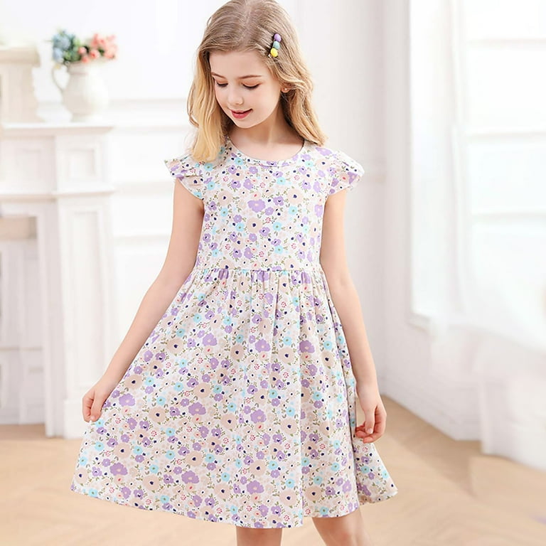 2DXuixsh Girls Dress Clothes Flower Girl Dresses for Wedding Party