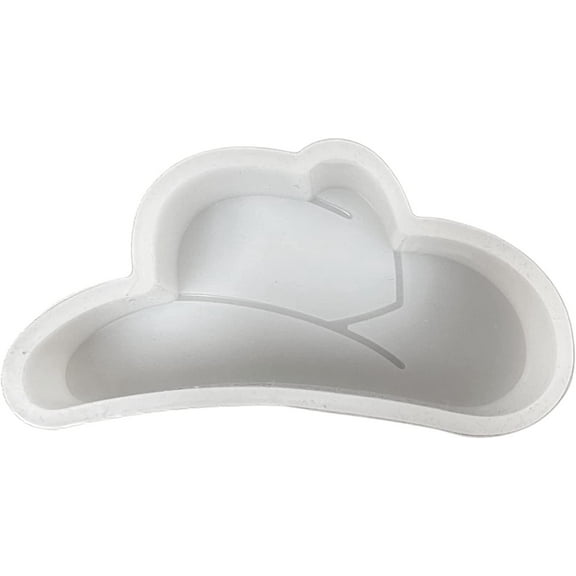 Cowboy Hat Freshie Mold 1.5 T x 3.5 W x 1 D Western Southern Manly Leather for Scented Aroma Beads Supplies Resin, Car Candle, Soap Oven Safe Bake Heat Resistant to 400 F