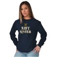 thumbnail image 5 of US Navy Sister Military Logo Ribbon Women's Long Sleeve T Shirt Brisco Brands S, 5 of 6