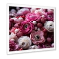 thumbnail image 2 of Designart "Radiance in Layers of Purple and White Ranunculus Beauty" Floral Framed Wall Art Decor - Traditional Pink Ranunculus Hallway Framed Wall Art Decor, 2 of 6