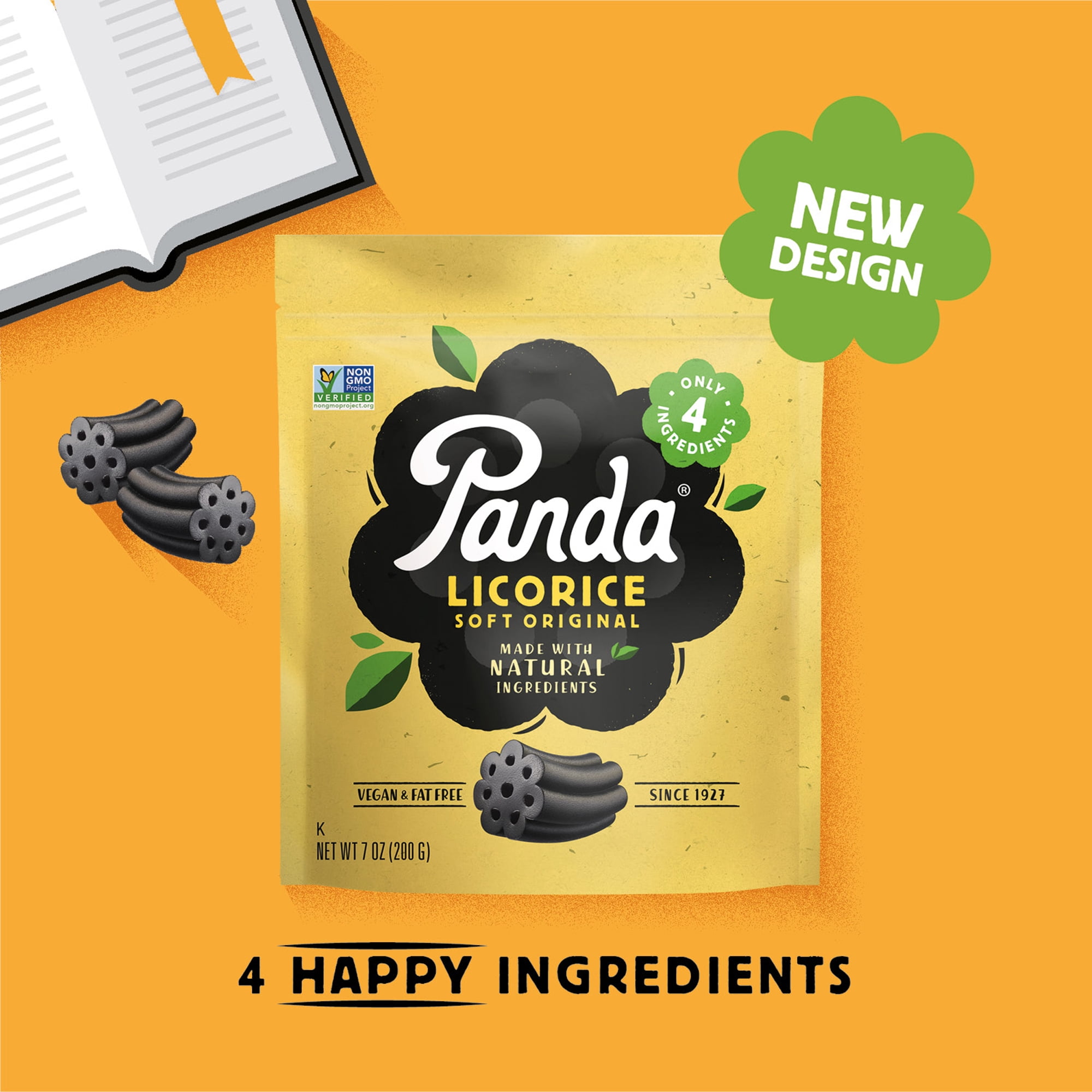 Panda Natural Soft Original Licorice, 8 Pack, 200 G - 7 OZ