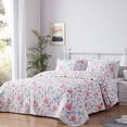 thumbnail image 2 of SunStyle Home Colchas florales tamaño Queen suave y duradera colcha acolchada ligera de verano reversible con estampado bohemio, juego de cama con fundas de almohada para todas las estaciones, 3 pieza, 2 of 5
