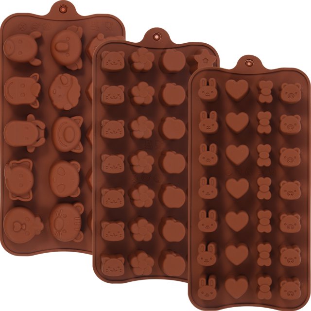 3pcs de moho de pudín encantador moldes para hornear para hornear moldes de galletas moldes de chocolate moldes de fondant
