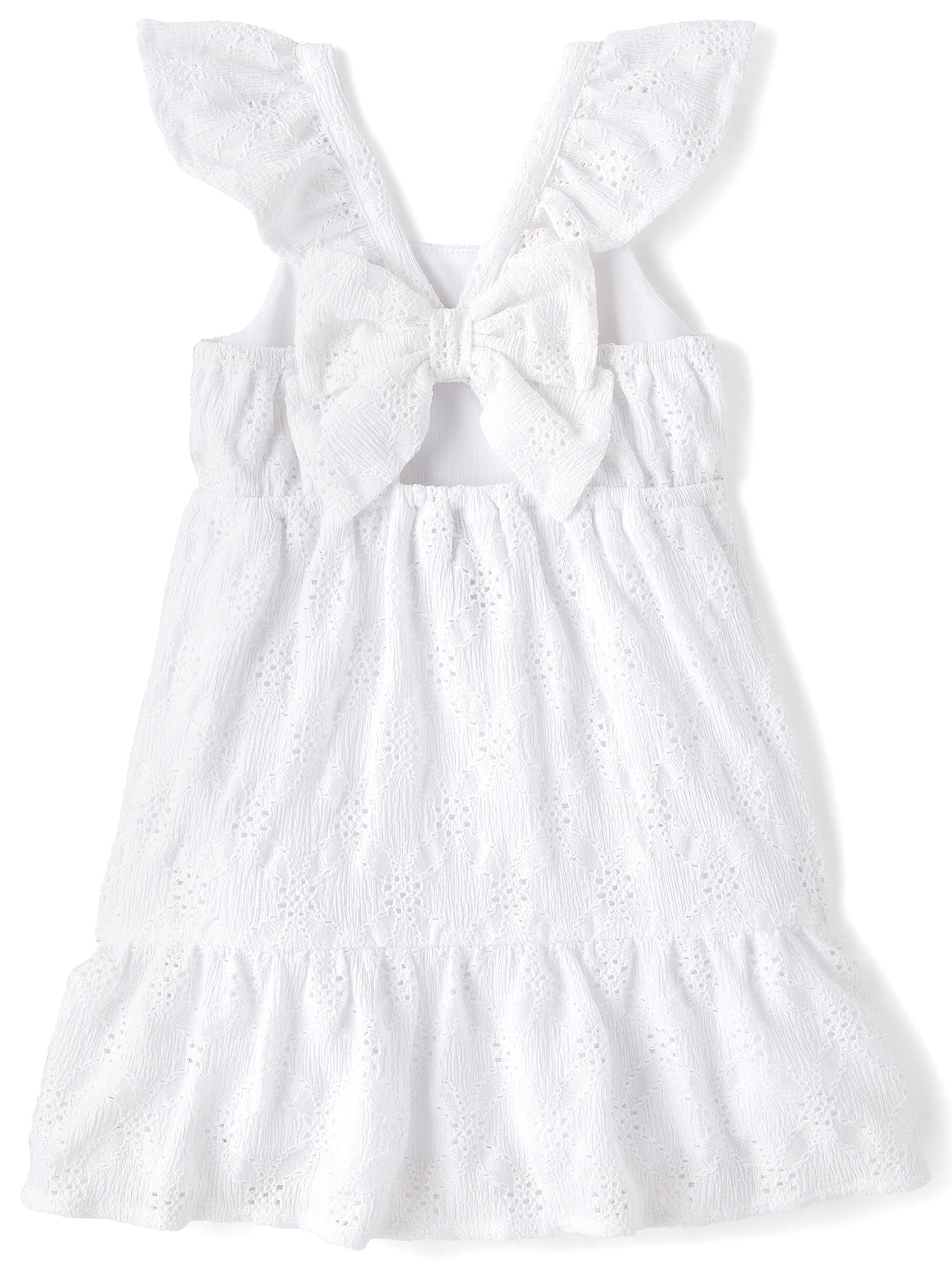 The Children's Place Baby & Toddler Girls Sleeveless Eyelet Bow Back Dress, Sizes 6M-5T