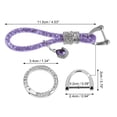 thumbnail image 5 of Vehicle Faux Crystal Keychain Ring Key Fob Accessories Universal with Bling Rhinestones Replacement Purple, 5 of 7