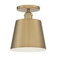 thumbnail image 3 of 60/7321-Nuvo Lighting-Motif-1 Light Semi-Flush Mount in Transitional Style-7.25 Inches Wide by 9 Inches High-Brushed Brass/White Finish, 3 of 8