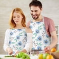 thumbnail image 3 of Pioneer Flower Floral Print Pattern Apron for Women and Men, Cotton Linen Waterproof with Pockets, Adjustable, 33x27 Inch for Kitchen, Gardening, BBQ, Salon, 3 of 6