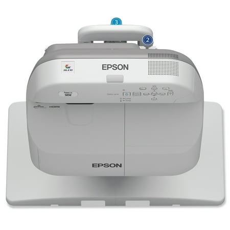 Epson PowerLite 585W WXGA 3LCD Projector, 3300 Lumens, 1280 x 800 Pixels, 1.35x Zoom