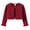 Wine Red, variant on HWJAD Long Sleeve Bolero Shrug for 1-14Y Girls, Toddler Kids One Button Closure Cardigan Ruffle Hem Knit Sweater Cropped Cover Up Coat
