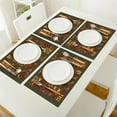 thumbnail image 4 of Set of 4/6 Placemats for Dining Table African Ethnic Abstract Graphic Element Totem Place Mat in Kitchen Accessories Cup Mat, 4 of 5