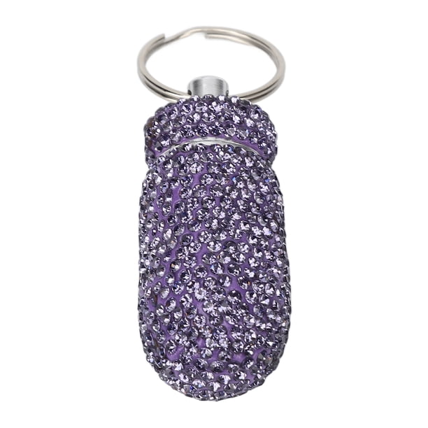 Contenedor De Cápsulas, Estuche Impermeable Para Medicamentos Con Diamantes De Imitación, Exquisita aleación De Aluminio Para Pacientes Para Oficina