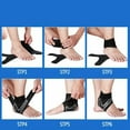 thumbnail image 6 of SIFANA Ankle Brace Support Compression Sleeve Plantar Fasciitis Pain Relief Foot Wrap （Black&Blue), 6 of 7