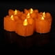 thumbnail image 2 of Velas de té naranjas con temporizador, diseño de fusión (plástico), velas de té LED sin llama que funcionan con pilas para fiestas, paquete de 12, 2 of 5