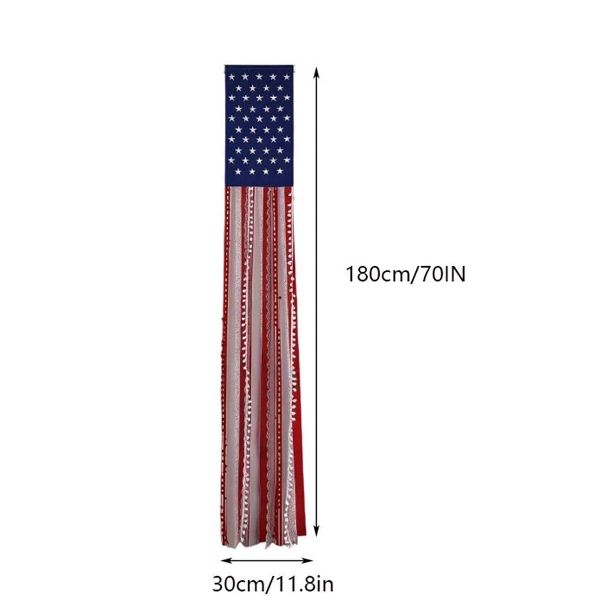 BZPIZ 4th of July Decorations, Red/White/Blue Rag American Flag Banner Patriotic Garden Flag Independence Day Decor for Home Party Indoor Yard Porch Memorial Day Decorations