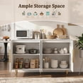 thumbnail image 4 of Aukfa 56.7" Modern Sideboard Buffet Cabinet with Adjustable Shelves, Accent Credenza Organizer,White, 4 of 9