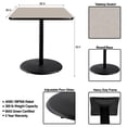 thumbnail image 3 of Hampden Furnishings Bennet Collection Steel Frame 36" Square Top, Round Base, 42" Height, Cafe Table, Black Frame/Grey Nebula Top, 3 of 5