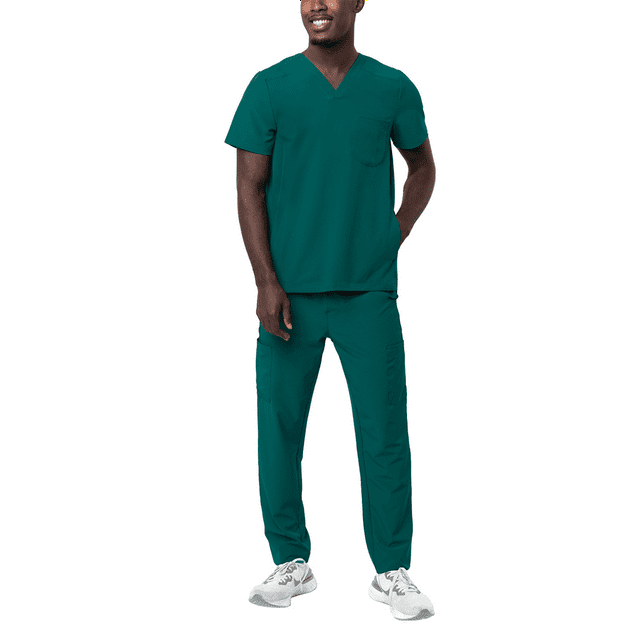 Adar Addition Go-Everyday Scrub Set For Men - Stylish Scrub Top & Cargo Scrub Pants