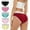 Multicolor1, variant on ShomPort 5 Pack Cotton Panties for Women Comfy Hipster Panties Mid Waist Color Block Underwear