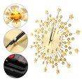 thumbnail image 1 of Reloj de pared de metal de cristal, reloj de pared decorativo de Navidad de diamante Reloj de pared colgante de estilo moderno europeo Silence Bedroom Reloj de pared de metal para decoración de sala d EOTVIA NO, 1 of 6