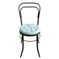 thumbnail image 3 of My Infinity Store 16" Plush Round Tufted Chair Pad/Cushions Tie-Backs (Light Blue,2 Piece), 3 of 3