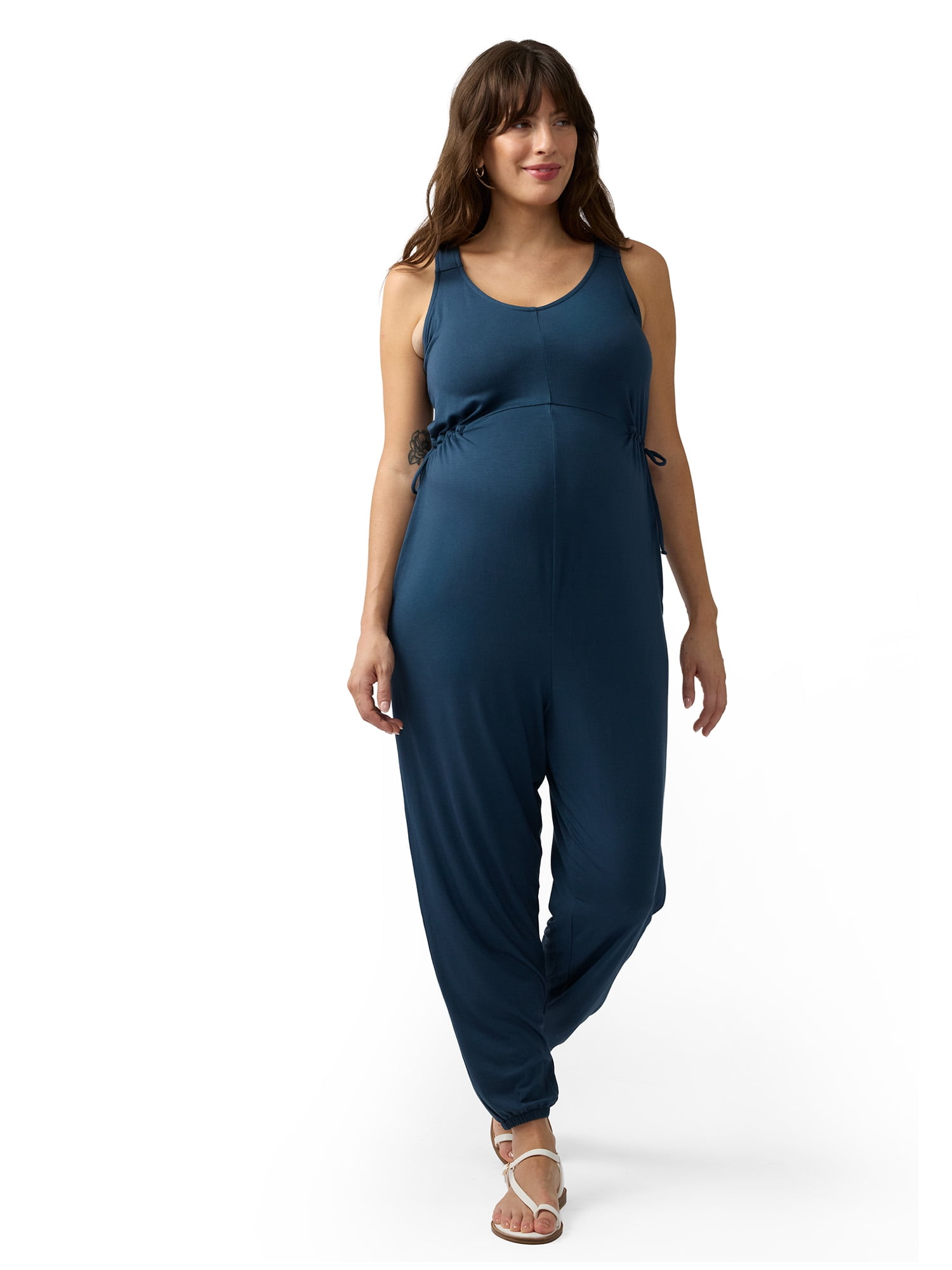 Ingrid & Isabel For Every Belly Women's Maternity Sleeveless Knit Leisure Jumpsuit, Sizes S-XXL