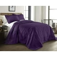 thumbnail image 2 of Chezmoi Collection Kingston Queen Size Bedspread Set, 3-Piece Dark Purple Oversized Quilted Microfiber Lightweight Bedspread Coverlet (100"x106"), 2 of 9