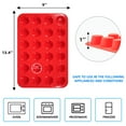 thumbnail image 3 of Katbite Silicone Mini Muffin Pan 24 Cups Cupcake Pan Food Grade Silicone Molds for Baking,Red, 3 of 10