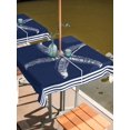 thumbnail image 3 of Square Outdoor Tablecloth with Umbrella Hole Navy Blue Starfish Coastal Table Cloth Waterproof Patio Table Cover Nautical Seaside Farmhouse Striped Zipper Tablecloths for Picnic Camping 54x54 Inch, 3 of 8