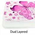 thumbnail image 5 of Funda transparente de doble capa para Apple iPhone 16 Pro/16Pro (6.3"), antigolpes (doble capa, rosa y mariposa), 5 of 5