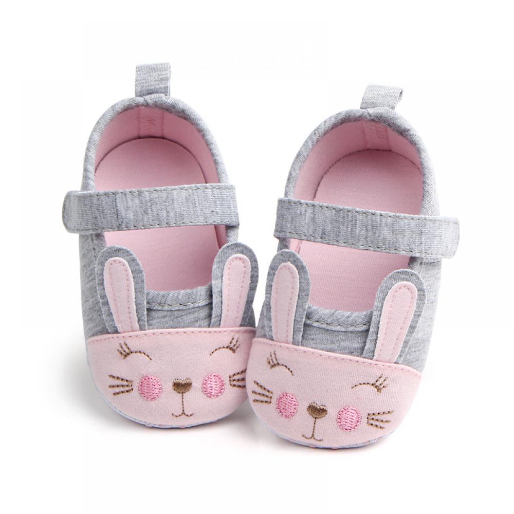 Infant Baby Girls Shoes Non-Slip Bowknot Princess Dress Mary Jane Flats Toddler First Walker Cute Rabbit Baby Sneaker Shoes 0-18M - image 3 of 5