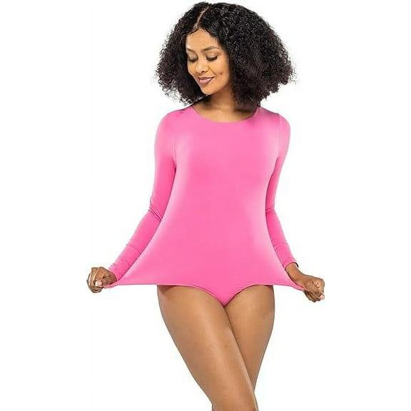 Gleefill Shapewear Bodysuit for Women Long Sleeve Tops Crew Neck Slimming Tummy Control,Women's Bodysuit Sexy Crew Neck Soft Long Sleeve Slim Fit Bodysuits Jumpsuit Casual Blouse Tops