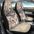 thumbnail image 4 of Xoenoiee American Shorthair Cats Print Car Seat Cover Lightweight Auto Accessories for Car Set of 2 Seat Cover with Soft Polyester Fabric, Easy to Wash, 4 of 6